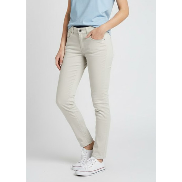 Democracy “Ab” Solution Tummy Control Gray Jeans Size 4 Tapered Leg Body - Picture 1 of 10